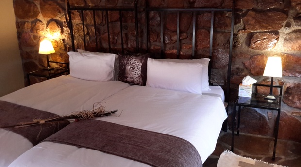 Comfortable beds for a good night’s sleep in the tranquil atmosphere of the bushveld.